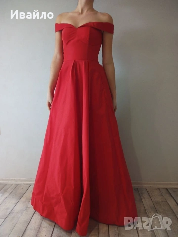 Бална рокля в червен цвят, снимка 4 - Рокли - 53154373