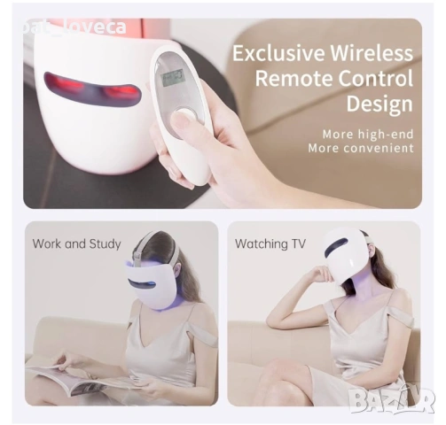 HIME SAMA - Светлинна терапия със светодиодна маска за лице, снимка 7 - Козметични уреди - 53925338