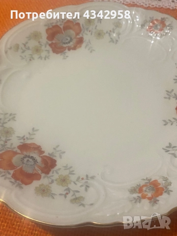 Bareuther.1937-1945г. Порцеланова чиния., снимка 7 - Антикварни и старинни предмети - 52382699