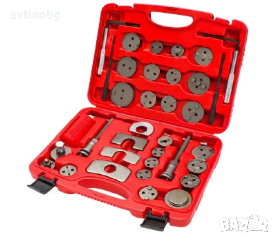 Комплект инструменти за смяна на накладки - 35 части, снимка 3 - Куфари с инструменти - 53802456