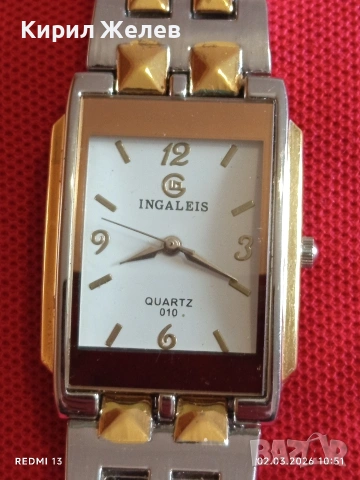 Модерен дизайн дамски часовник INGALEIS QUARTZ стил и елегантност 53748
