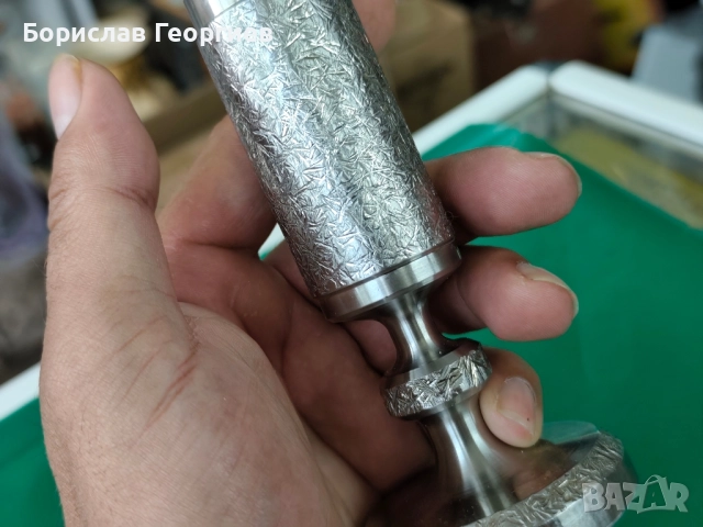 Стоманена ваза или свещник стил бруталист, снимка 5 - Антикварни и старинни предмети - 51675499