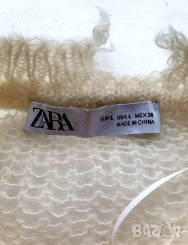 Zara пуловер вълна и алпака L, снимка 3 - Блузи с дълъг ръкав и пуловери - 52770414