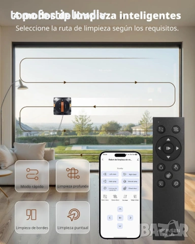 Робот за почистване на прозорци AIRMSEN YW733,Гаранция, снимка 7 - Прахосмукачки - 53654967