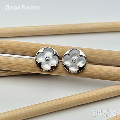 Сребърни обеци: "Флоранс", снимка 3 - Обеци - 52335798