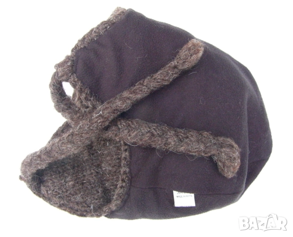 НОВ Оригинал Класическа Шерпа Зимна Плетена ШАПКА тип Ушанка 52÷56 Плетиво Вълна Тибетски Як БАРТЕР, снимка 3 - Шапки - 52103760