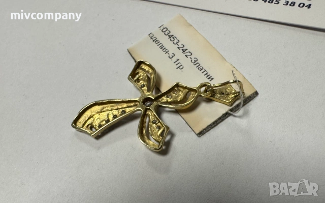 Златна висулка (кръст) 3.10гр., снимка 4 - Колиета, медальони, синджири - 53273098