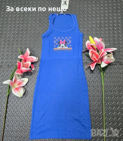 Louis Vuitton Minnie Mouse Дамска Лятна Спортна Рокля Рипс - 8 Налични Цвята Код VL-35, снимка 9 - Рокли - 50248999