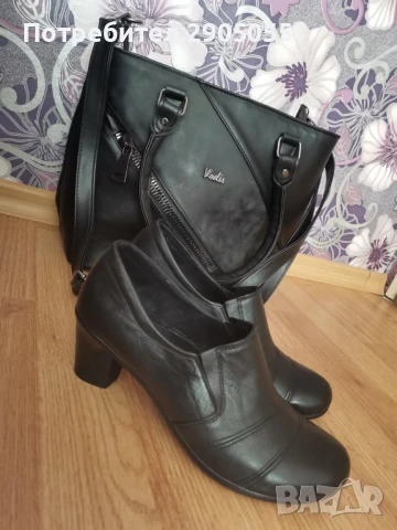 Дамски обувки на ток от естествена кожа , снимка 3 - Дамски обувки на ток - 50589521