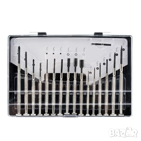 Прецизни отвертки 16 броя, снимка 2 - Аксесоари и консумативи - 51886381
