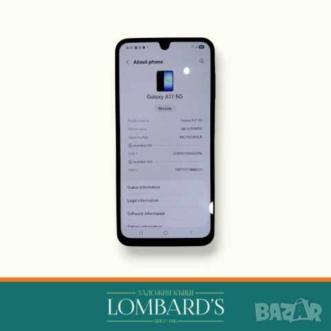 Samsung A17 5G 128 GB, N: 34214