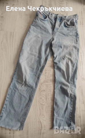 Дънки с висока талия, размер С, снимка 2 - Дънки - 54217064