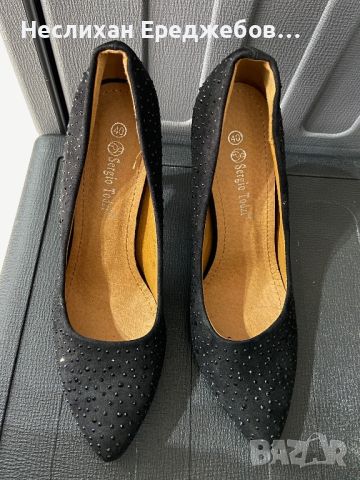 Черни обувки на ток, снимка 5 - Дамски обувки на ток - 45604156