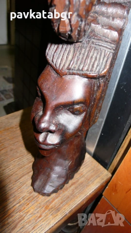 Африканска фигура, снимка 6 - Антикварни и старинни предмети - 53069841