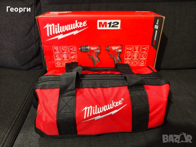 Комплект винтоверт Milwaukee Milwaukee M12BLPP2D-202B, 4933500139, снимка 2 - Винтоверти - 53598184