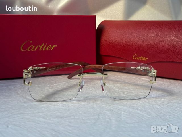 Cartier висок клас слънчеви очила Мъжки Дамски слънчеви с дървени дръжки, снимка 15 - Слънчеви и диоптрични очила - 45639990