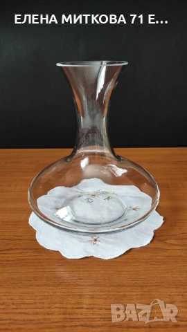 Масивен кристален декантер за вино, снимка 3 - Аксесоари за кухня - 54160508