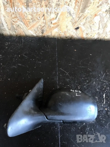 Огледало лява страна, черен цвят за Peugeot 406 (2000) 015001, снимка 2 - Части - 53683046