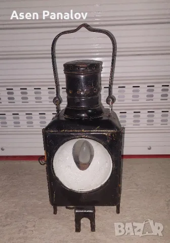 Антикварен немски вагонен ЖП фенер