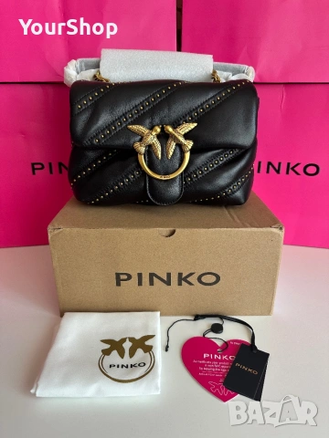 PINKO Мini Love Puff – оригинална кожена чанта | НОВА
