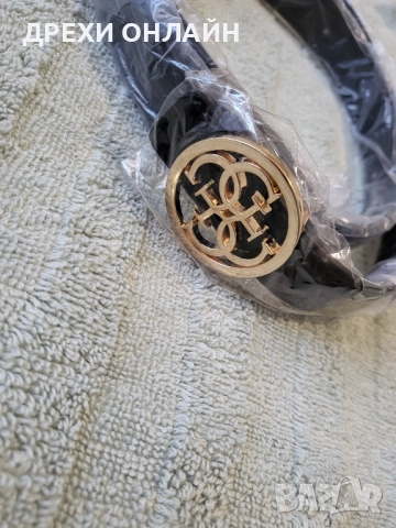 Черен колан по модел на Guess , снимка 2 - Колани - 51734471