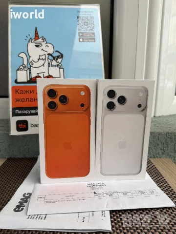 НОВИ❗️24М ГАРАНЦИЯ❗️ iPhone 17 Pro Max ⚠️Лизинг от 48€/м  ❗️ silver Orange 🍊 256Gb⚠️, снимка 4 - Apple iPhone - 53959194