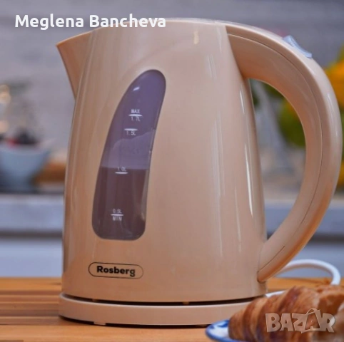 Електрическа кана Rosberg, 2200W, 1.7л., 2 ГОДИНИ ГАРАНЦИЯ, снимка 6 - Друга електроника - 54192394