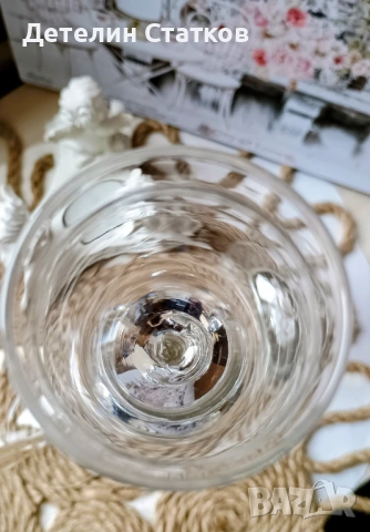 Две дизайнерски стъклени чаши, снимка 6 - Колекции - 54092147
