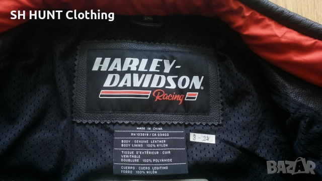 HARLEY DAVIDSON Racing Leather Jacket размер 3XL мото яке естествена кожа 8-27, снимка 16 - Якета - 52159708