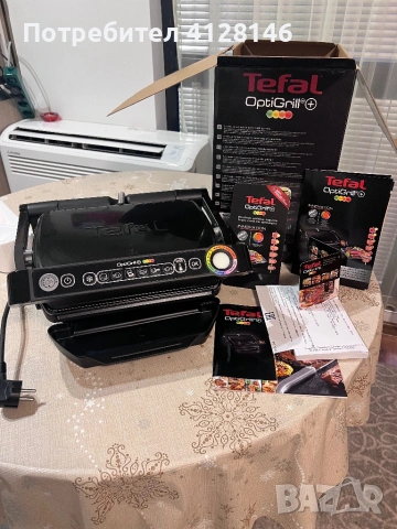 Tefal OptiGrill+ – като нов, снимка 3 - Скари - 53816302