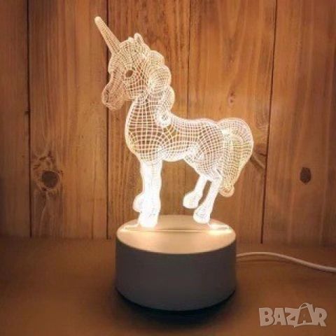 Холограмна 3D LED нощна лампа, 4W, 220V Модели:  Вариант 1: Медуза; Вариант 2: Айфеловата кула; Вари, снимка 2 - Настолни лампи - 46487704