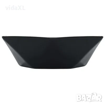 vidaXL Мивка, 41x36,5x12 см, керамична, черна（SKU:143914）, снимка 4 - Мивки - 49547842