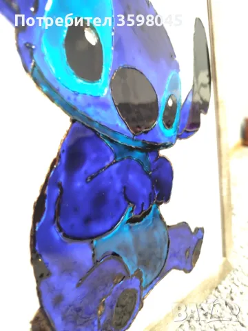 Stitch (Стич) стъклопис , снимка 2 - Други - 48052473