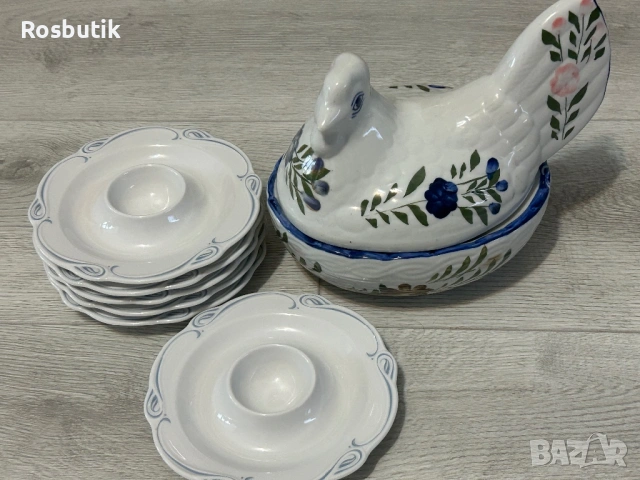 Порцеланов комплект за яйца , снимка 9 - Прибори за хранене, готвене и сервиране - 53323402