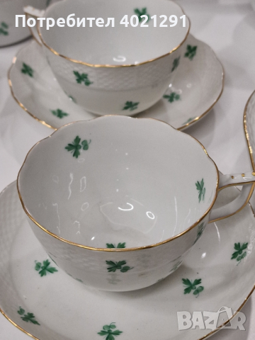 Herend Hungary Porcelain Tea set and pastry serving plates - Сервиз за чай сервиране на сладкиши, снимка 5 - Други - 44964109