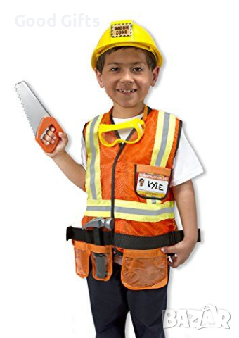 Детски костюм на строителен работник с каска, снимка 2 - Детски комплекти - 44953984