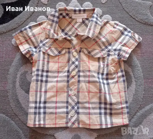 Детска оригинална риза Burberry, снимка 5 - Бебешки блузки - 46990199