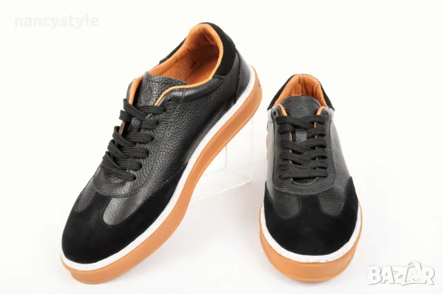 НОВО! Спортни мъжки обувки от естествена кожа - Два цвята, снимка 7 - Спортно елегантни обувки - 49783448