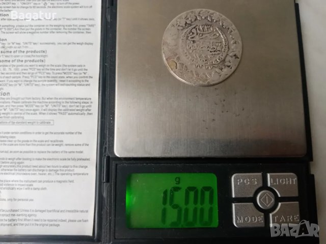 Лот 2 броя османски монети, сребро, гюмюш, 1223, снимка 4 - Нумизматика и бонистика - 50423078