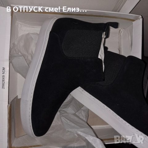 високи кецове естествена велур боти слип он, снимка 5 - Кецове - 51773241