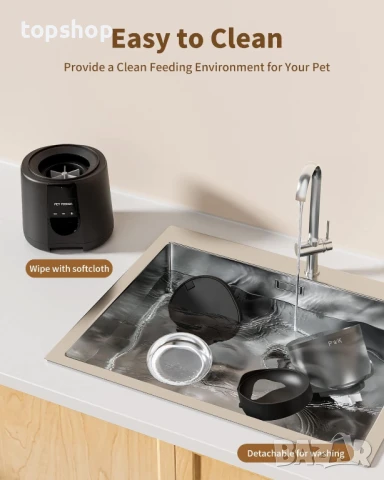 PUPPY KITTY Автоматична хранилка за котки с приложение, 2.4G WiFi 4L котешка и кучешка хранилка..., снимка 8 - За котки - 50693825