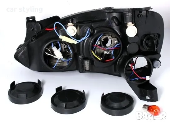 Фарове за Опел Корса Ц с ангелски очи (Opеl Corsa C Angel eyes)), снимка 6 - Части - 49976313