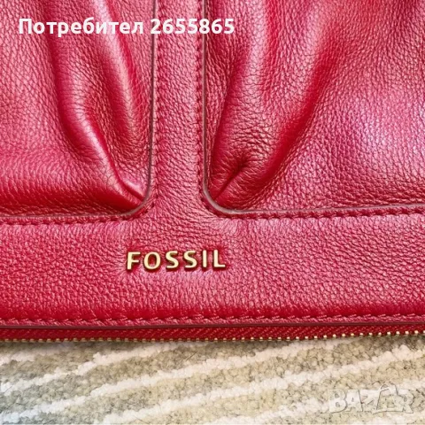 Дамска кожена чанта Fossil , снимка 3 - Чанти - 49337397