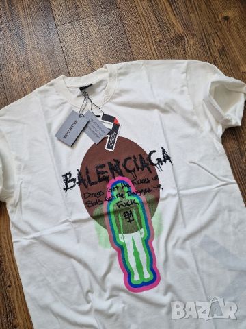 Страхотна мъжка тениска BALENCIAGA  нова с етикет  , размер XL, снимка 2 - Тениски - 45477525