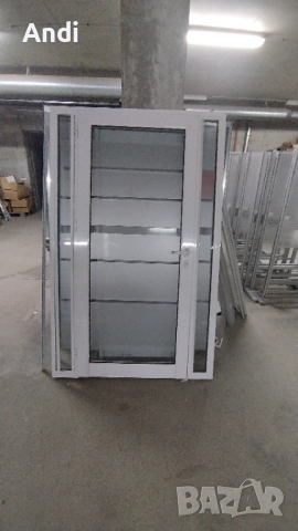 Алуминиевa вратa с касa, бяла със стъкла - лява  132/210см, снимка 5 - Дограми - 52829663