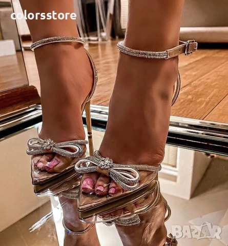 Сандали на ток - прозрачен силикон - BY22, снимка 1 - Сандали - 39924566