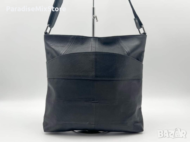 Модерна дамска чанта от естествена к. в класически прав дизайн 36/35см , снимка 1 - Чанти - 44995732