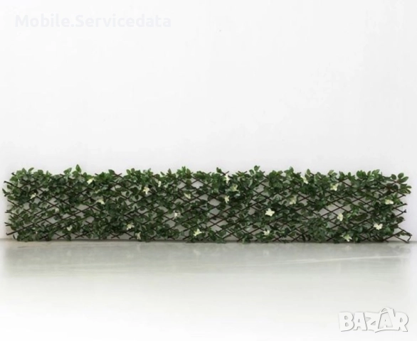 Сгъваема дървена пергола с листна украса и цветя, 1x2 м, снимка 3 - Декорация за дома - 52197940