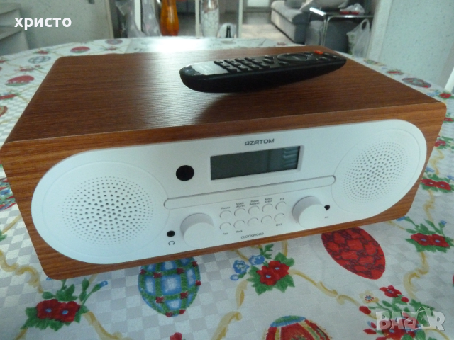 аудио система Azatom Clockwood с блутут, снимка 1 - Аудиосистеми - 44955050