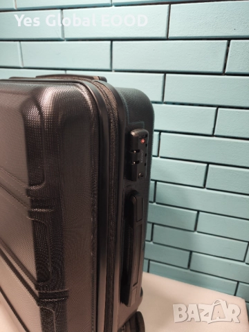 KONO твърд куфар на колелца 36 л с TSA ключалка черен, снимка 14 - Куфари - 52332907